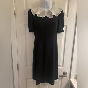 Korean Brand Marant Contrast Navy Petal Collar women dress size M